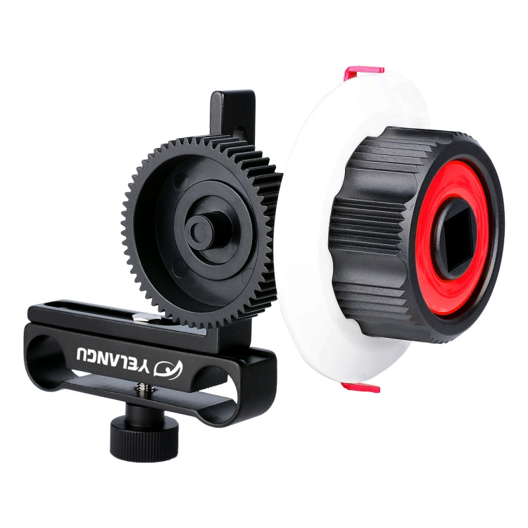 YELANGU F0 Camera Follow Focus with Gear Ring Belt for Canon / Nikon / Video Cameras / DSLR Cameras (Red) - free shipping - PMC TechLife - Order now!