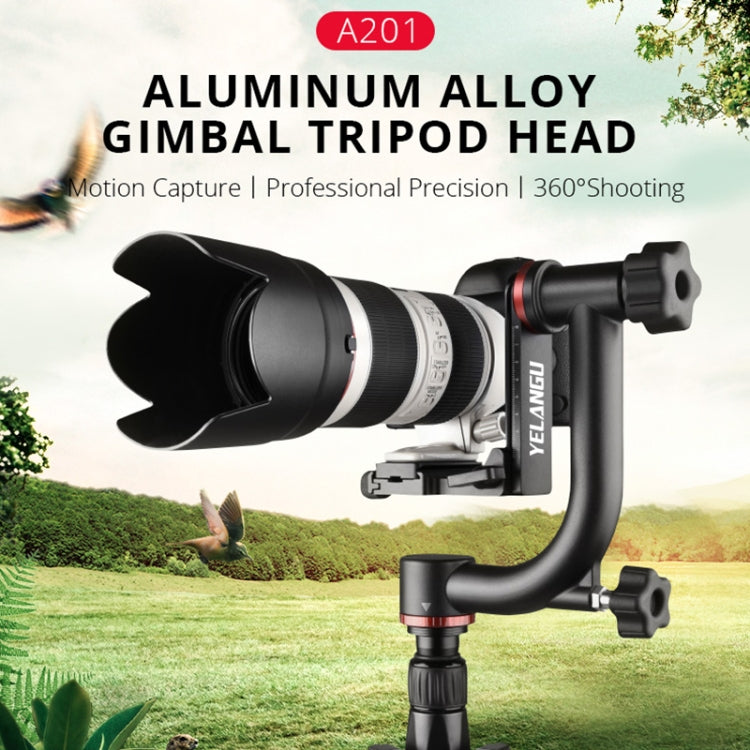 YELANGU  A201 360 Degree Horizontal Gimbal Tripod Head for DV and SLR Cameras (Black) - free shipping - PMC Jewellery - Order now!
