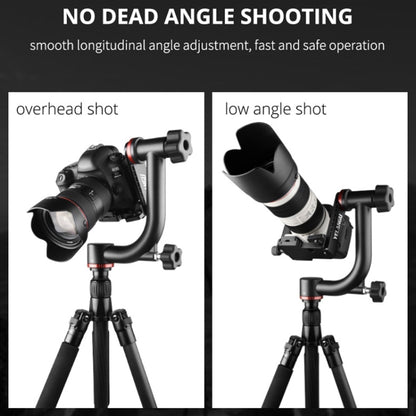 YELANGU  A201 360 Degree Horizontal Gimbal Tripod Head for DV and SLR Cameras (Black) - free shipping - PMC Jewellery - Order now!