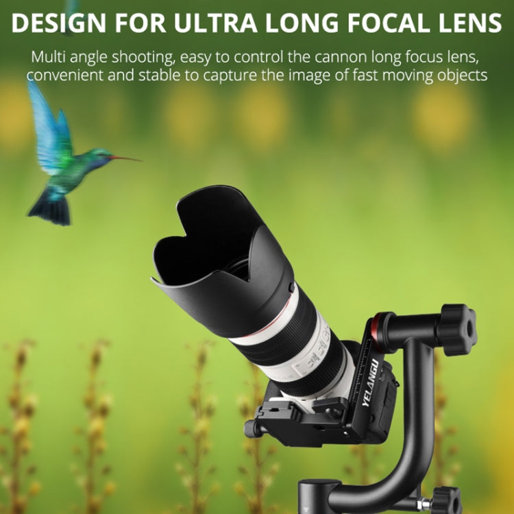 YELANGU  A201 360 Degree Horizontal Gimbal Tripod Head for DV and SLR Cameras (Black) - free shipping - PMC Jewellery - Order now!