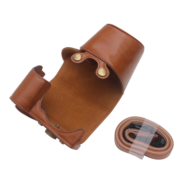Full Body Camera PU Leather Case Bag for Sony ZV-E10(Coffee) - free shipping - PMC Jewellery - Order now!