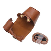 Full Body Camera PU Leather Case Bag for Sony ZV-E10 (Black)
