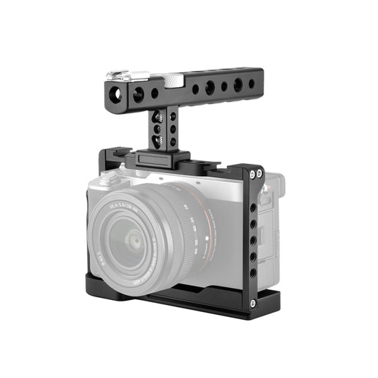 YELANGU C24 Video Camera Cage Stabilizer Kit with Handle for Sony Alpha 7C / A7C / ILCE-7C (Black) - free shipping - PMC Jewellery - Order now!