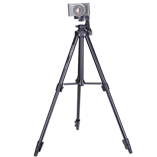 YUNTENG VCT-680RM 4-Section Folding Legs Aluminum Alloy Tripod Mount with Three-Dimensional Tripod Head for DSLR & Digital Camera, Adjustable Height: 46-138cm (Black) - free shipping - PMC Jewellery - Order now!