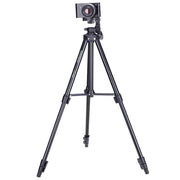 YUNTENG VCT-680RM 4-Section Folding Legs Aluminum Alloy Tripod Mount with Three-Dimensional Tripod Head for DSLR & Digital Camera, Adjustable Height: 46-138cm (Black)