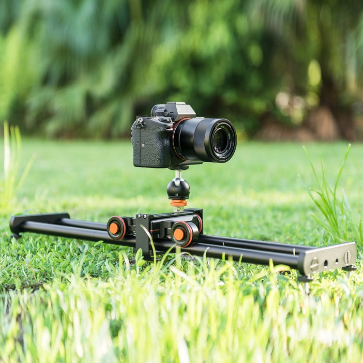 YELANGU L4X-60ET 60cm Splicing Slide Rail Track + Trolley Rail Buckle with Ballhead for SLR Cameras / Video Cameras (Black) - free shipping - PMC TechLife - Order now!