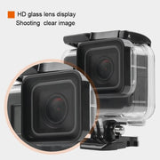 45m Water-resistant Housing Protective Case + Touch Screen Back Cover for GoPro NEW HERO /HERO6 /5, with Buckle Basic Mount & Screw & (Purple, Red, Pink) Filters, No Need to Remove Lens (Transparent)
