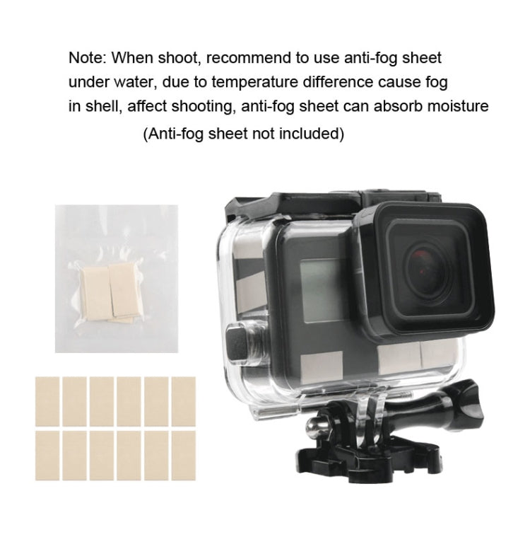 45m Water-resistant Housing Protective Case + Touch Screen Back Cover for GoPro NEW HERO /HERO6 /5, with Buckle Basic Mount & Screw & (Purple, Red, Pink) Filters, No Need to Remove Lens (Transparent)