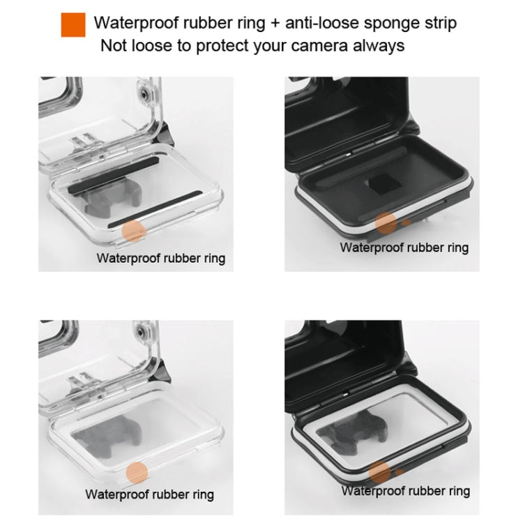 45m Waterproof Housing Protective Case + Touch Screen Back Cover for GoPro NEW HERO /HERO6 /5, with Buckle Basic Mount & Screw & (Purple, Red, Pink) Filters, No Need to Remove Lens (Transparent) - Waterproof Cases by PMC TechLife | Online Shopping South Africa | PMC TechLife | Buy Now Pay Later Mobicred