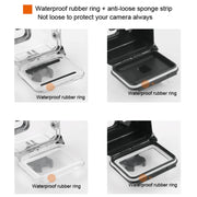 45m Water-resistant Housing Protective Case + Touch Screen Back Cover for GoPro NEW HERO /HERO6 /5, with Buckle Basic Mount & Screw & (Purple, Red, Pink) Filters, No Need to Remove Lens (Transparent)