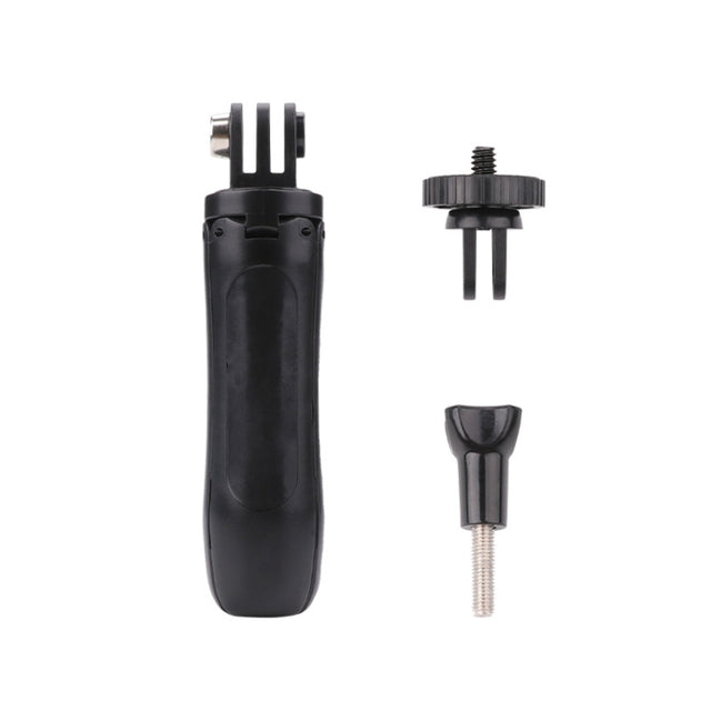 Multi-functional Foldable Tripod Holder Selfie Monopod Stick for GoPro, Insta360, DJI and Other Action Cameras, Length: 12-23cm (Black)
