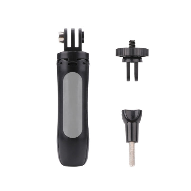 Multi-functional Foldable Tripod Holder Selfie Monopod Stick for GoPro Hero12 Black / Hero11 /10 /9 /8 /7 /6 /5, Insta360 Ace / Ace Pro, DJI Osmo Action 4 and Other Action Cameras, Length: 12-23cm (Grey)