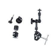 7 inch Adjustable Friction Articulating Magic Arm + Large Claws Clips (Black)
