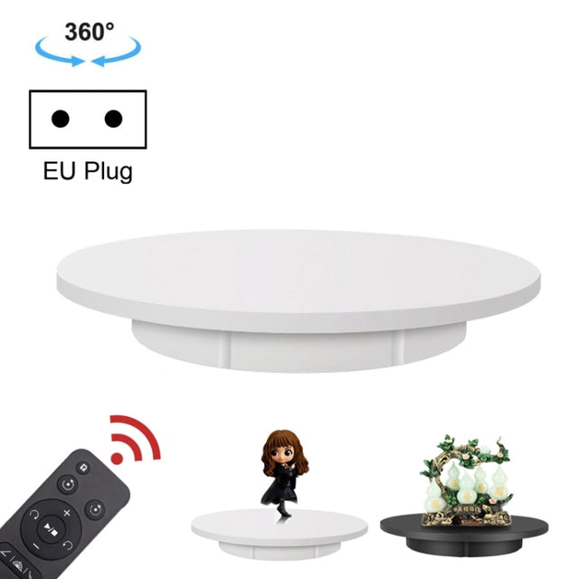 42cm Electric Rotating Display Stand Video Shooting Props Turntable, Load: 100kg, Plug-in Power, EU Plug(White)