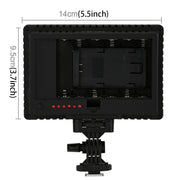 HD-160 White Light LED Video Light on-Camera Photography Lighting Fill Light for Canon, Nikon, DSLR Camera with 3 Filter Plates