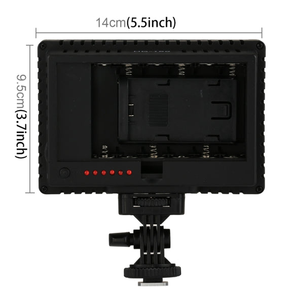 HD-160 White Light LED Video Light on-Camera Photography Lighting Fill Light for Canon, Nikon, DSLR Camera with 3 Filter Plates