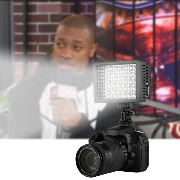 HD-160 White Light LED Video Light on-Camera Photography Lighting Fill Light for Canon, Nikon, DSLR Camera with 3 Filter Plates - free shipping - PMC Jewellery - Order now!