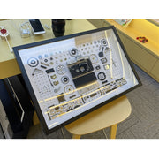 Non-Working Display 3D Mechanical Film Camera Rectangle Photo Frame Mounting Disassemble Specimen Frame, Model: Style 7, Random Camera Model Delivery
