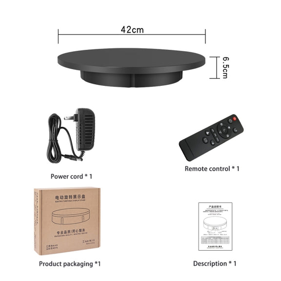 42cm Electric Rotating Display Stand Video Shooting Props Turntable, Load: 100kg, Plug-in Power, AU Plug(White)