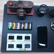 26 in 1 Non-Working Fake Dummy Camera Model for Leica + 3 x Camera Lens Models + Phone Model + Film Shell Models + Copper Compass + Metal Telescope + Metal Magnifier + Notebook + Glasses + Mat Desk Photo Studio Props
