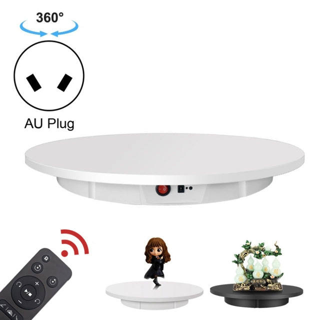 60cm Electric Rotating Display Stand Props Turntable, Load: 100kg, Plug-in Power, AU Plug(White)
