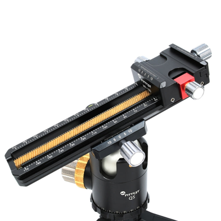 FITTEST 180mm Precision Aluminium 2-way Macro Rail Slider Tripod Head Quick Release Plate Holder - free shipping - PMC Jewellery - Order now!
