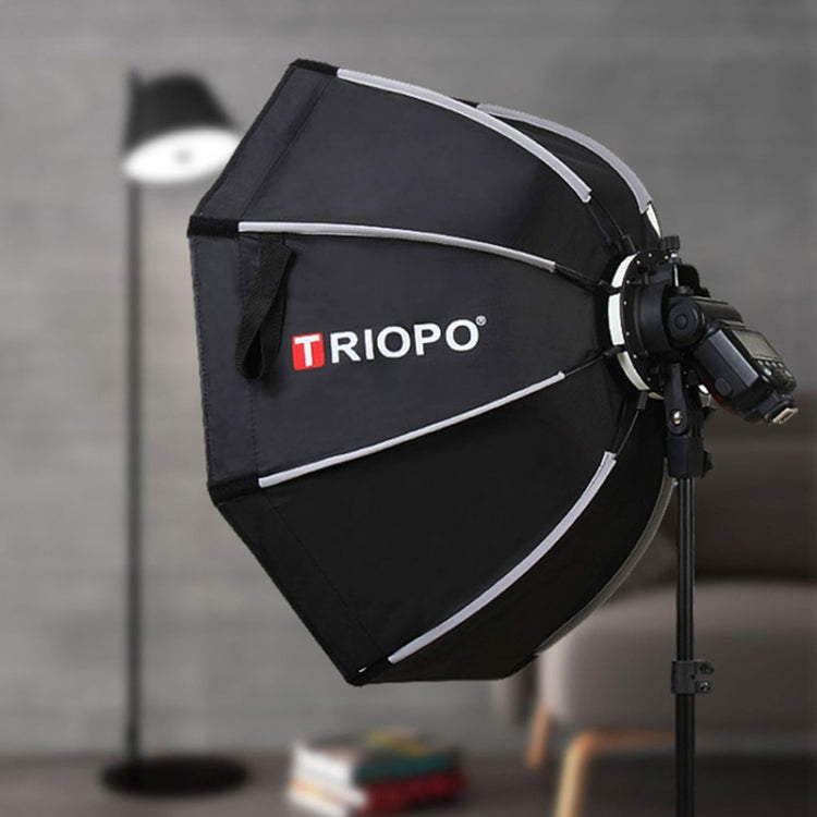 TRIOPO KX90 90cm Dome Speedlite Flash Octagon Parabolic Softbox Diffuser (Black) - free shipping - PMC Jewellery - Order now!