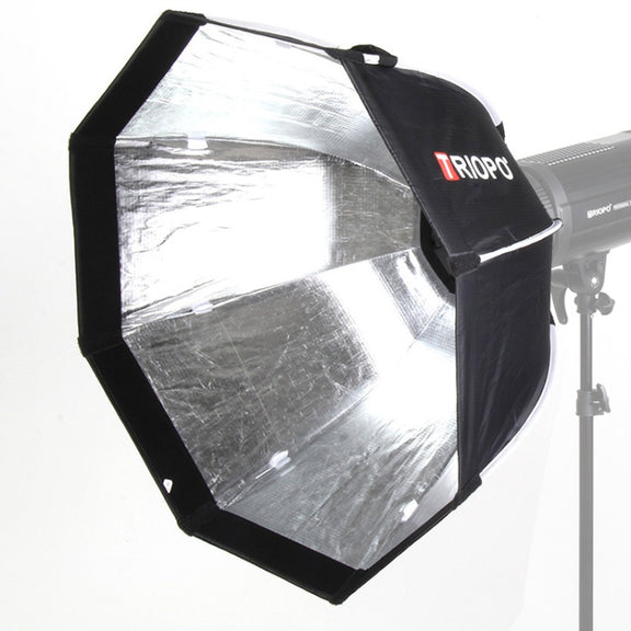 TRIOPO K2-55 55cm Speedlite Flash Octagon Parabolic Softbox Bowens Mount Diffuser(Black)