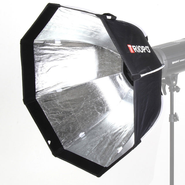 TRIOPO K2-55 55cm Speedlite Flash Octagon Parabolic Softbox Bowens Mount Diffuser(Black)
