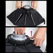 TRIOPO K2-65 65cm Speedlite Flash Octagon Parabolic Softbox Bowens Mount Diffuser (Black)
