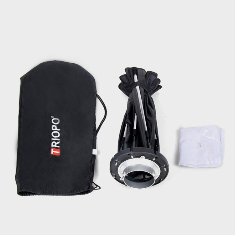 TRIOPO K2-65 65cm Speedlite Flash Octagon Parabolic Softbox Bowens Mount Diffuser (Black)