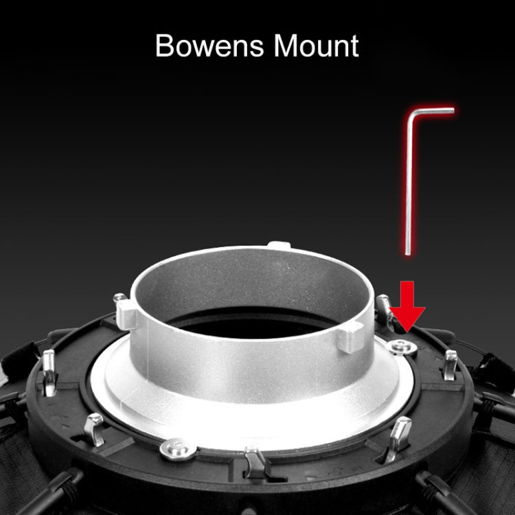 TRIOPO K2-90 90cm Speedlite Flash Octagon Parabolic Softbox Bowens Mount Diffuser (Black) - free shipping - PMC Jewellery - Order now!