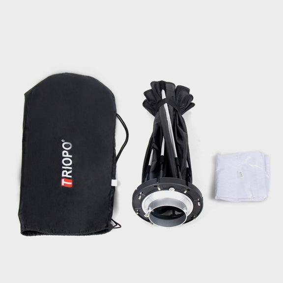 TRIOPO K2-120 120cm Speedlite Flash Octagon Parabolic Softbox Bowens Mount Diffuser (Black)