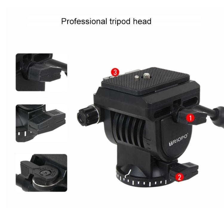TRIOPO K2808 Aluminum Tripod Mount with HY-350 Heavy Duty Damping Head (Black) - free shipping - PMC TechLife - Order now!