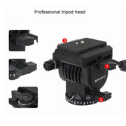 TRIOPO K2808 Aluminum Tripod Mount with HY-350 Heavy Duty Damping Head (Black)