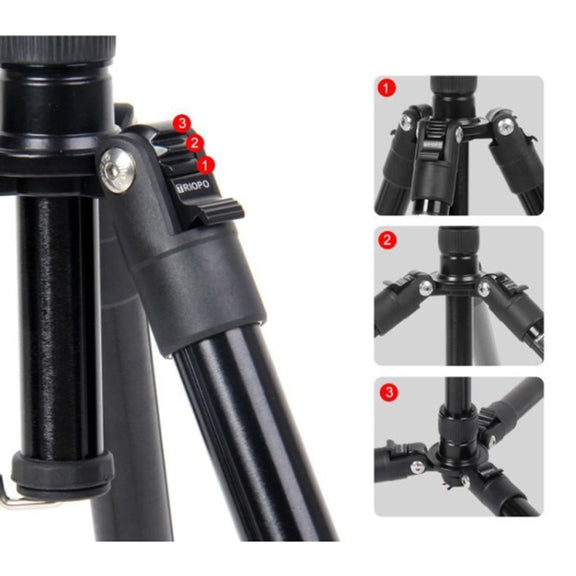 TRIOPO K2808 Aluminum Tripod Mount with HY-350 Heavy Duty Damping Head (Black)