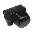 Full Body Camera PU Leather Case Bag for Sony LCE-7C / Alpha 7C / A7C 28-60mm / 40.5mm Lens(Black) - Leather Bag by PMC TechLife | Online Shopping South Africa | PMC TechLife | Buy Now Pay Later Mobicred