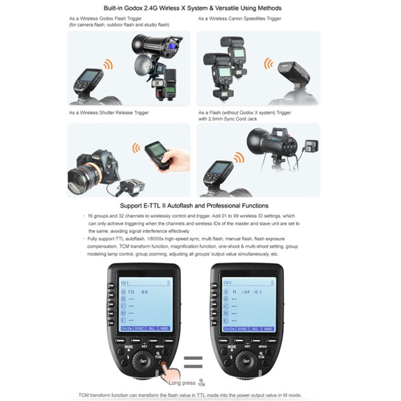Godox Xpro-P TTL Wireless Flash Trigger for Pentax (Black)