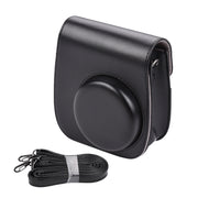 Solid Color Full Body Camera Leather Case Bag with Strap for FUJIFILM Instax mini 11 (Black)