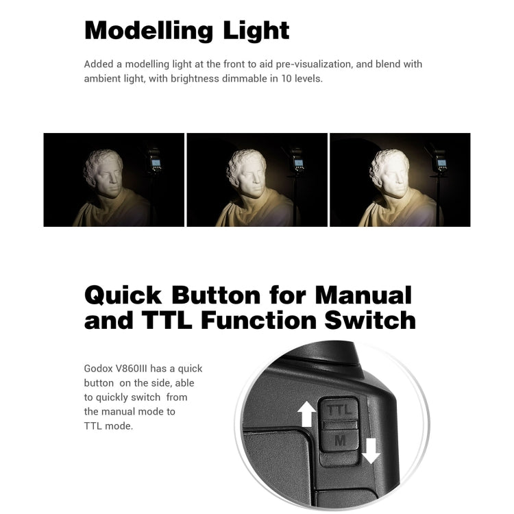 Godox V860 III-O 2.4GHz Wireless TTL II HSS Flash Speedlite for Olympus (Black) - free shipping - PMC TechLife - Order now!