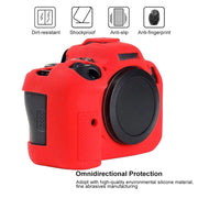 For Canon EOS R6 Litchi Texure Soft Silicone Case(Black)