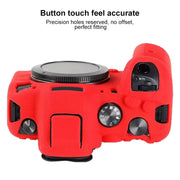 For Canon EOS R6 Litchi Texure Soft Silicone Case(Yellow)