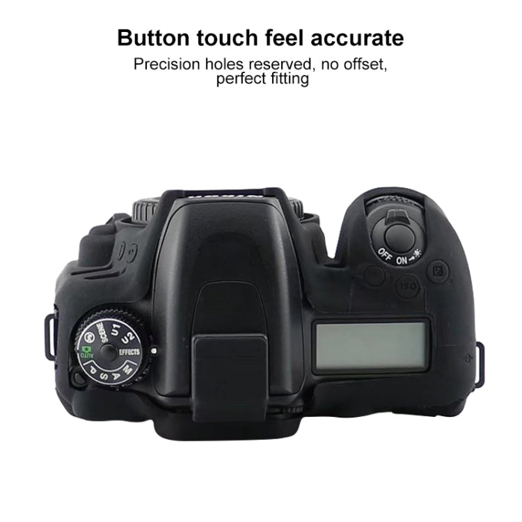 Soft Silicone Protective Case for Nikon D7500(Black) - Protective Case by PMC TechLife | Online Shopping South Africa | PMC TechLife | Buy Now Pay Later Mobicred