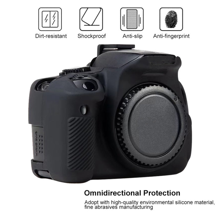 For Canon EOS 600D Soft Silicone Protective Case(Black) - Protective Case by PMC TechLife | Online Shopping South Africa | PMC TechLife | Buy Now Pay Later Mobicred