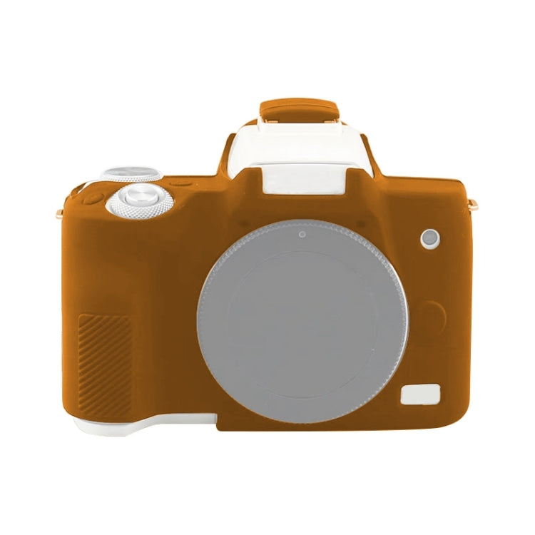 For Canon EOS M50 Mark II / M50 II Soft Silicone Protective Case(Coffee) - Protective Case by PMC TechLife | Online Shopping South Africa | PMC TechLife | Buy Now Pay Later Mobicred