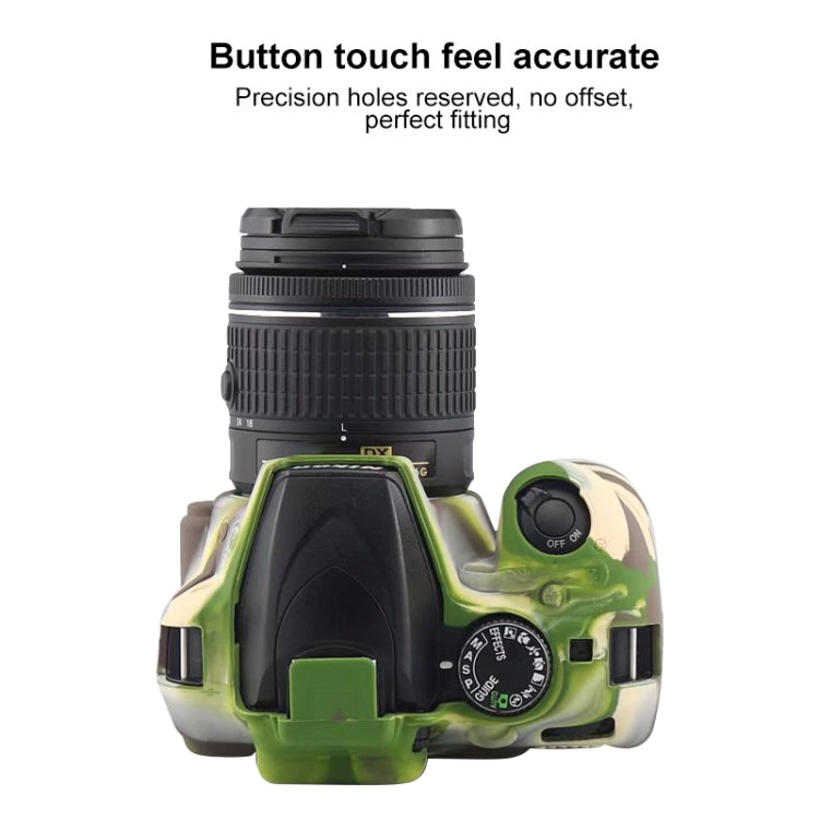 Soft Silicone Protective Case for Nikon D3400 / D3300 (Camouflage) - Protective Case by PMC TechLife | Online Shopping South Africa | PMC TechLife | Buy Now Pay Later Mobicred
