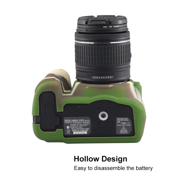 Soft Silicone Protective Case for Nikon D3400 / D3300 (Camouflage) - Protective Case by PMC TechLife | Online Shopping South Africa | PMC TechLife | Buy Now Pay Later Mobicred