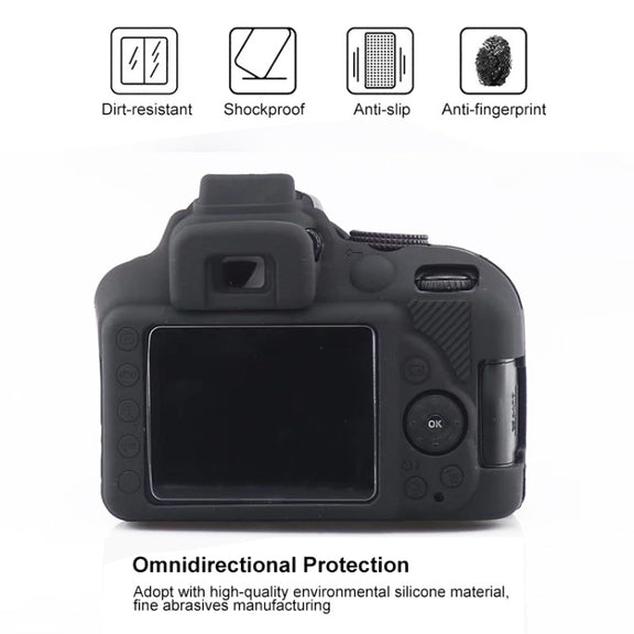 Soft Silicone Protective Case for Nikon D3400 / D3300 (Yellow)