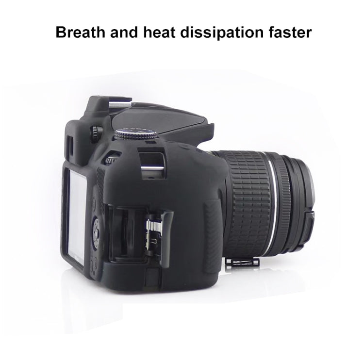 Soft Silicone Protective Case for Nikon D3400 / D3300 (Black)