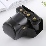 Full Body Camera PU Leather Case Bag with Strap for FUJIFILM X-T3(Black)